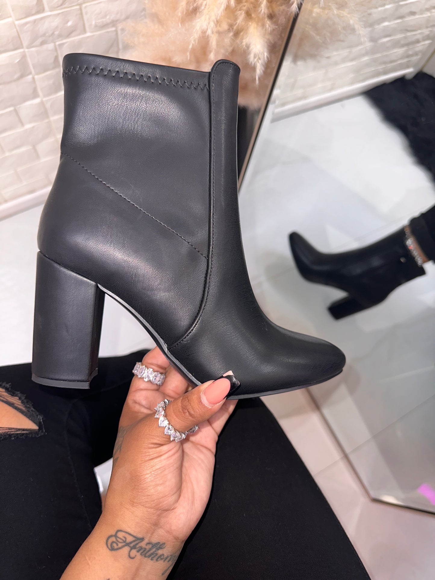 Maddy Boot - Black PU