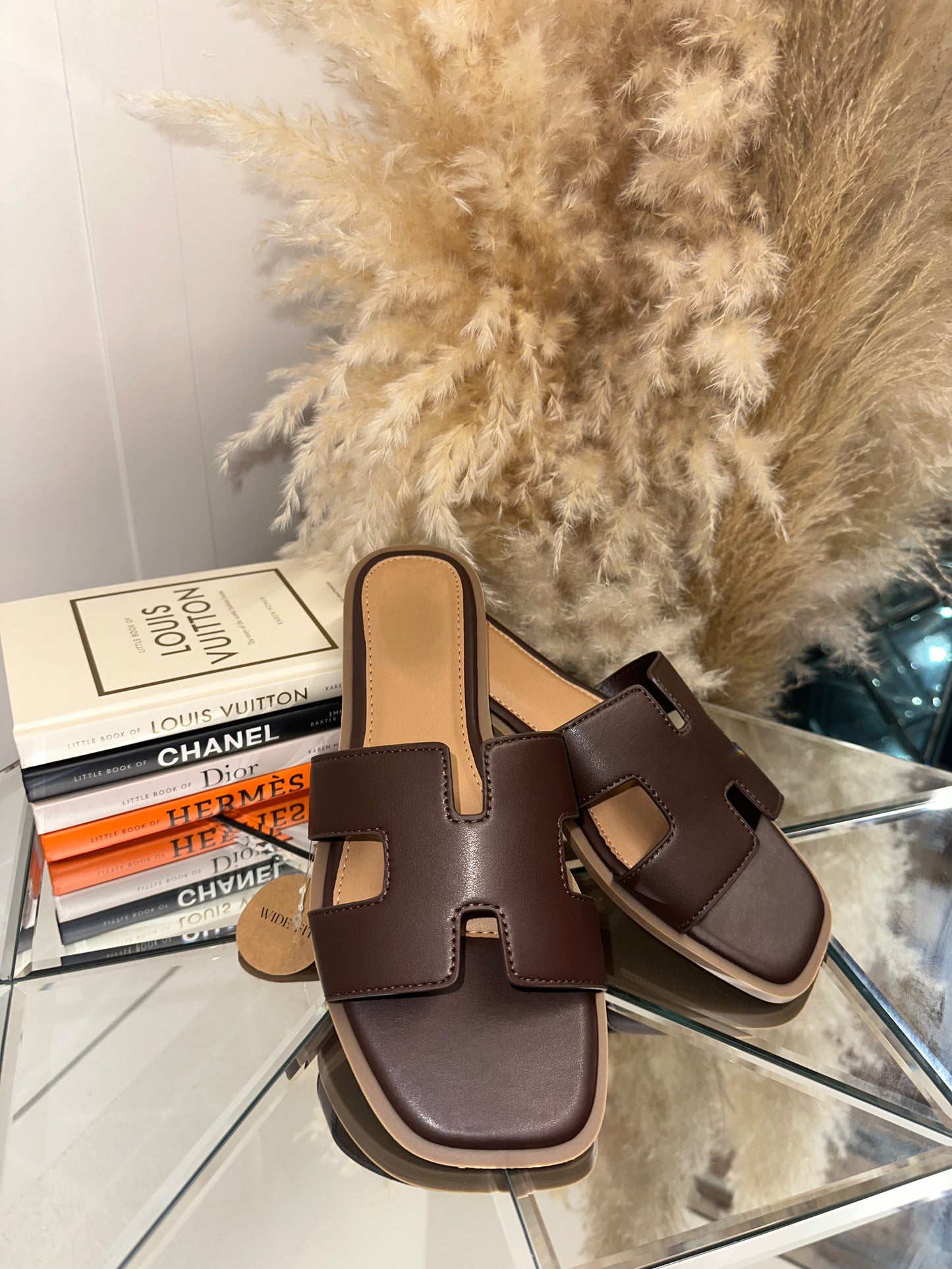 Eliza Sandals - Brown (Wide Fit)