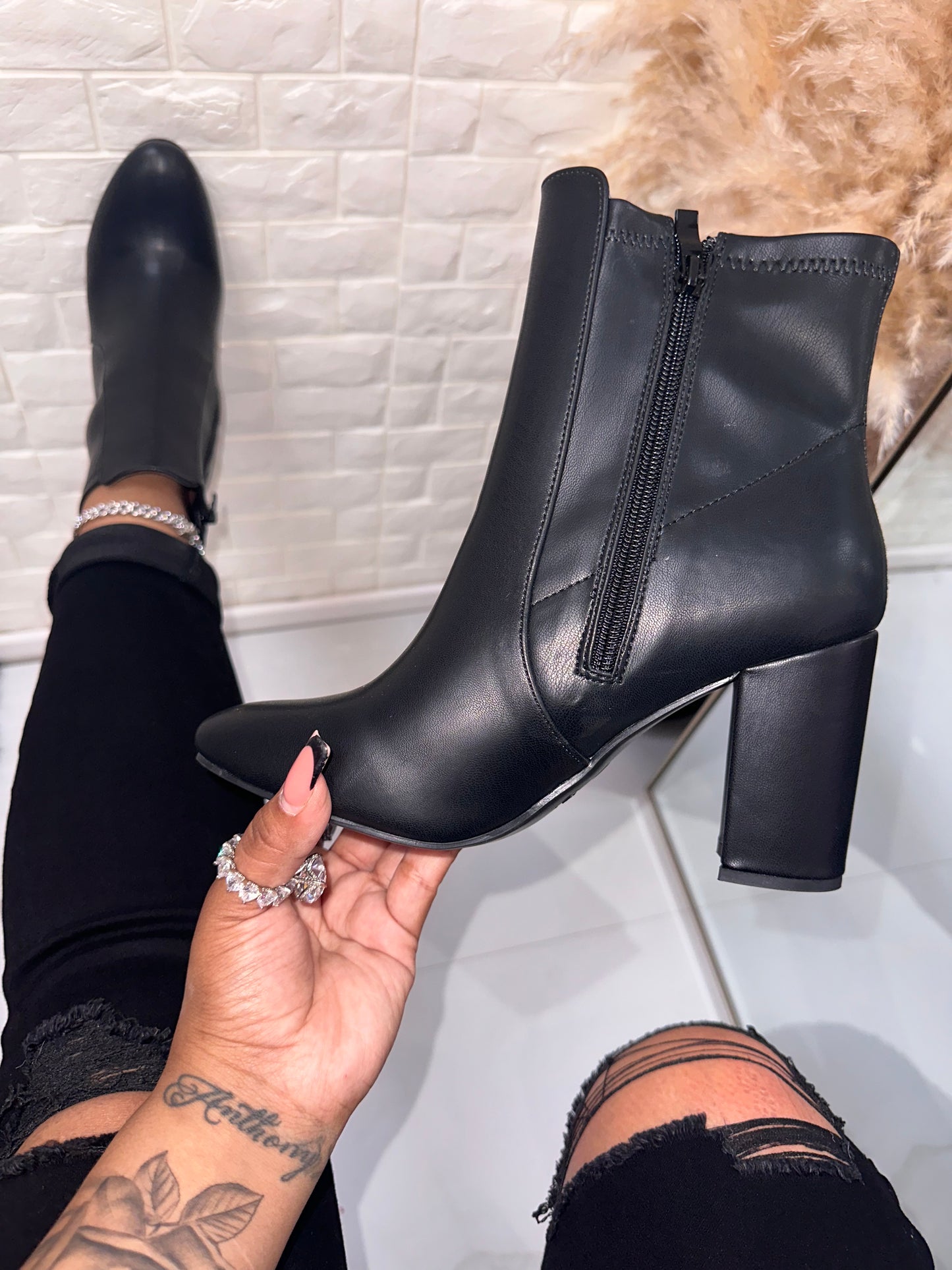 Maddy Boot - Black PU
