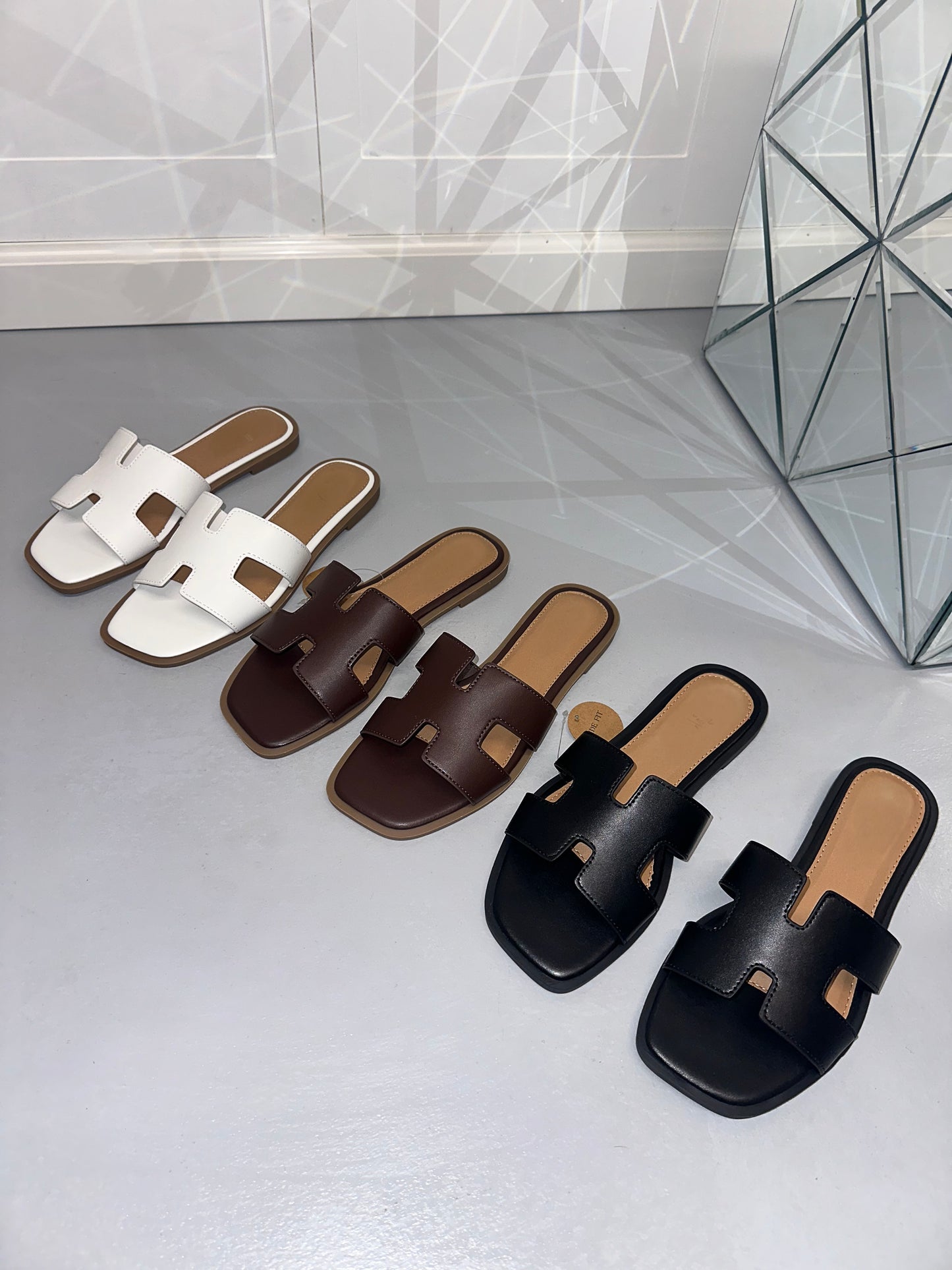 Eliza Sandals - Brown (Wide Fit)