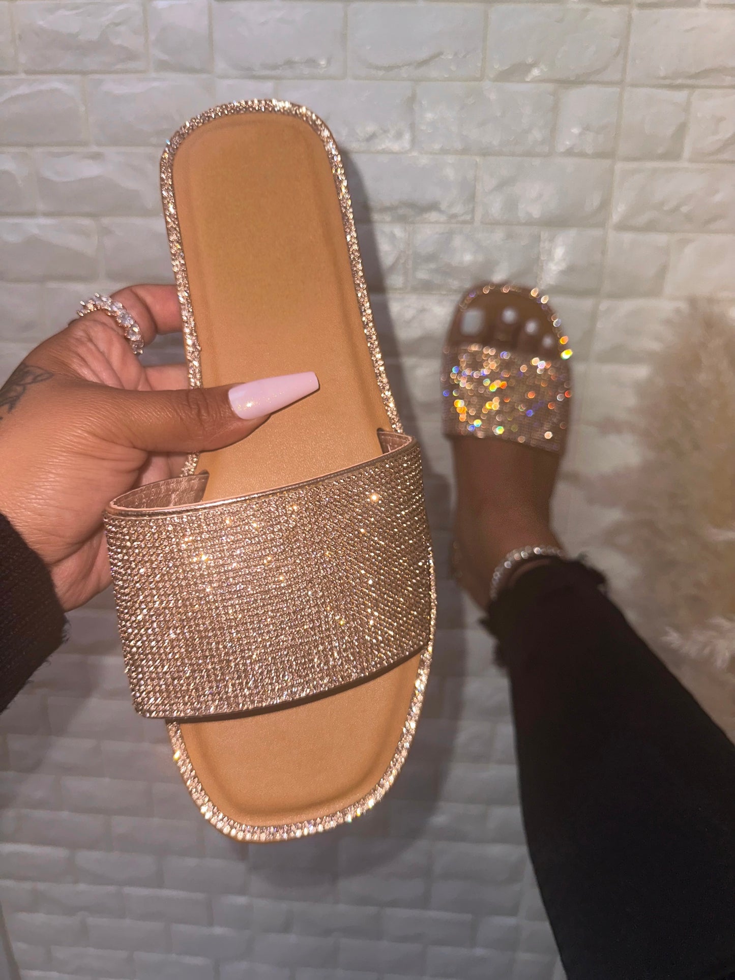 Rayene Sandal - Rose Gold (Wide Width)