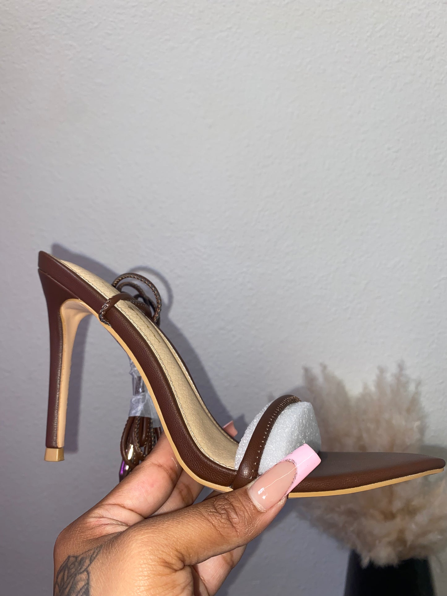 Mandie Heel - Brown PU