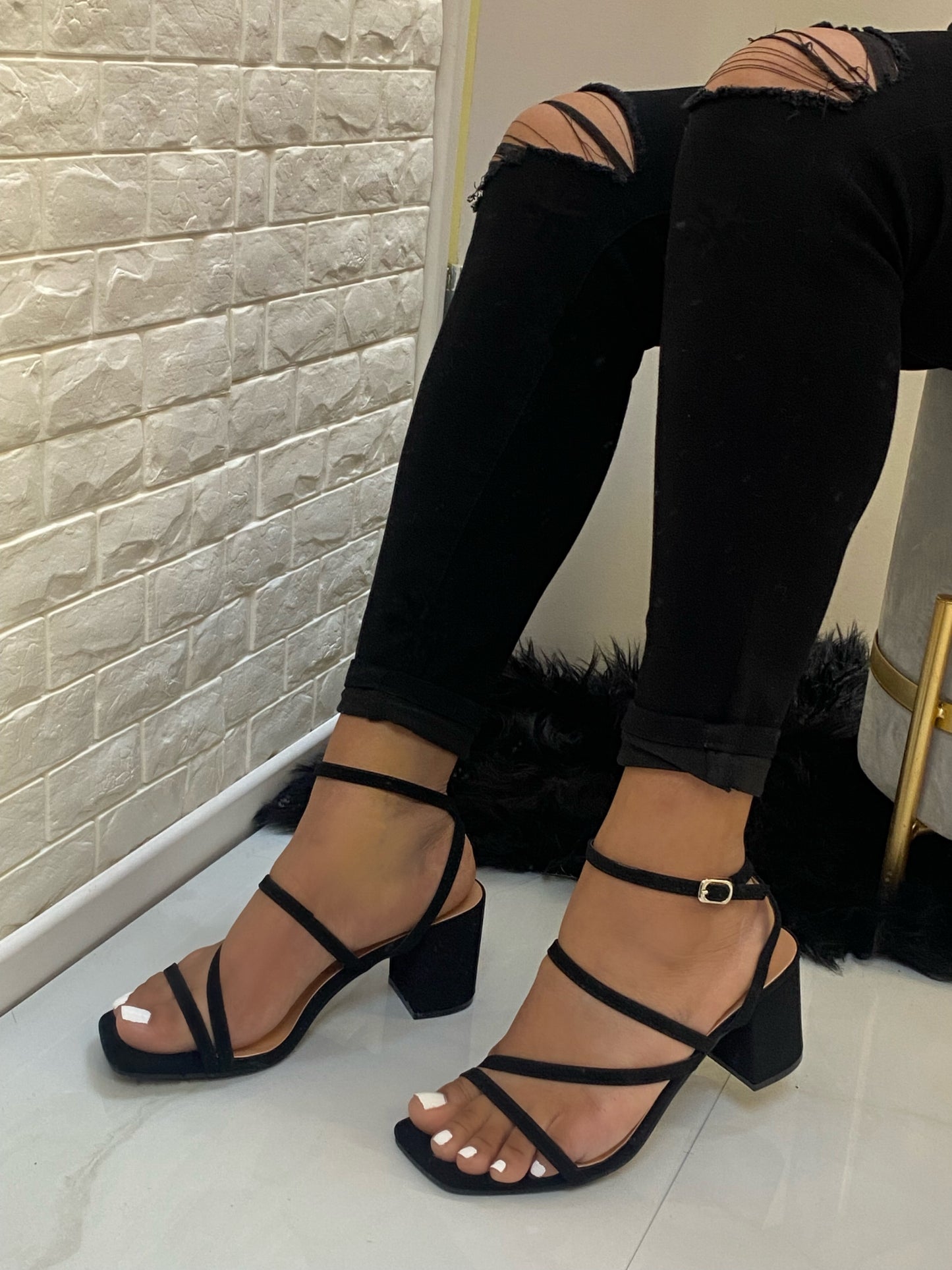 Ally Heel - Black (Wide Fit)