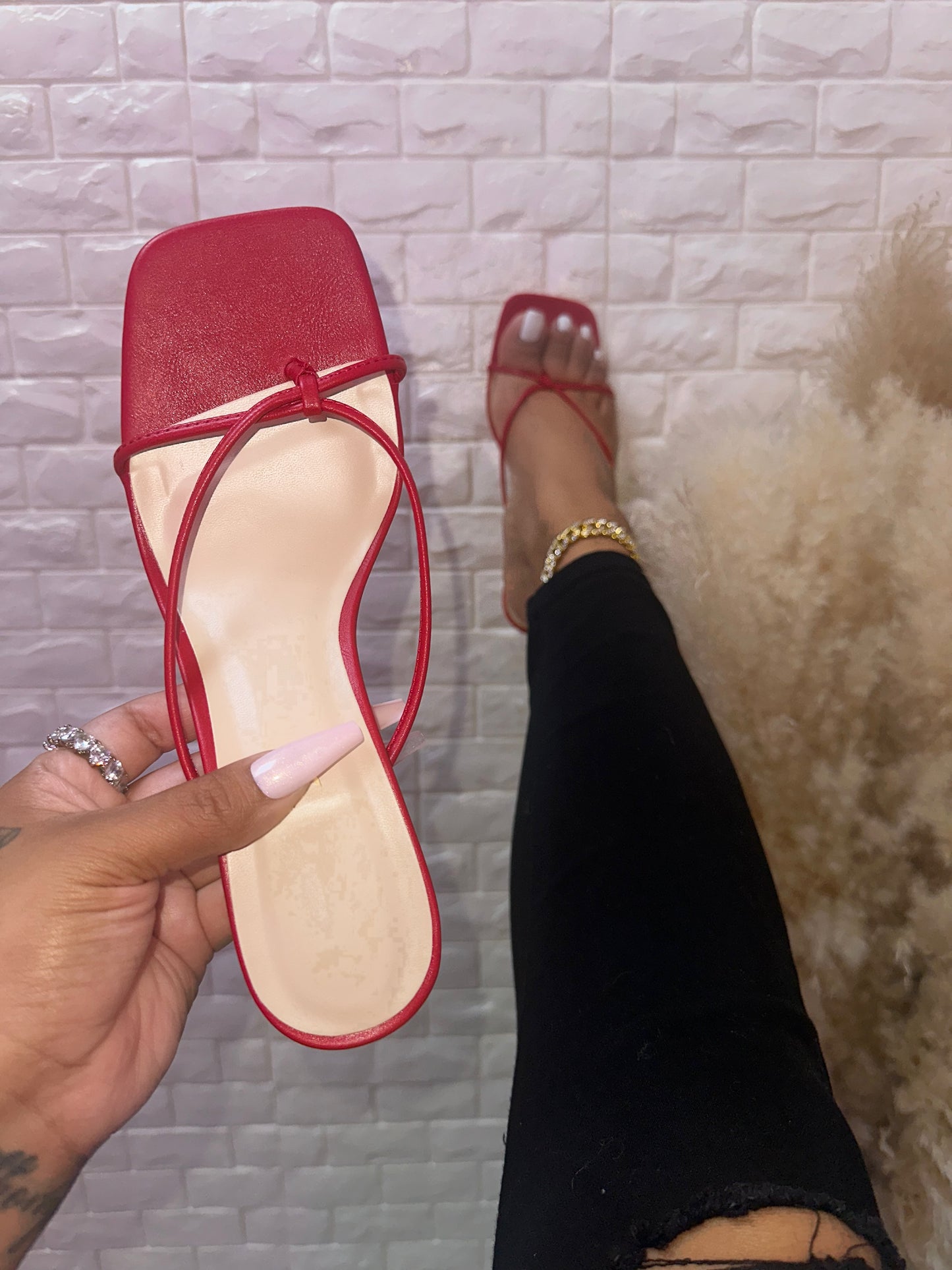 Dexi Heel - Red (Wide Friendly)