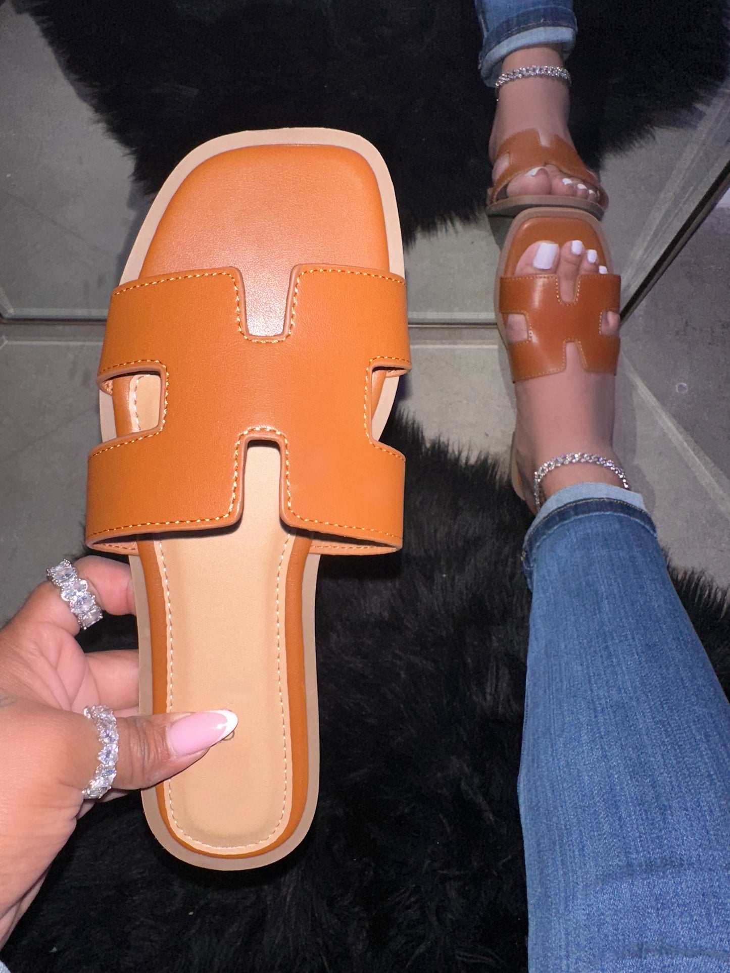 Selena Sandal - Tan (Wide Friendly)