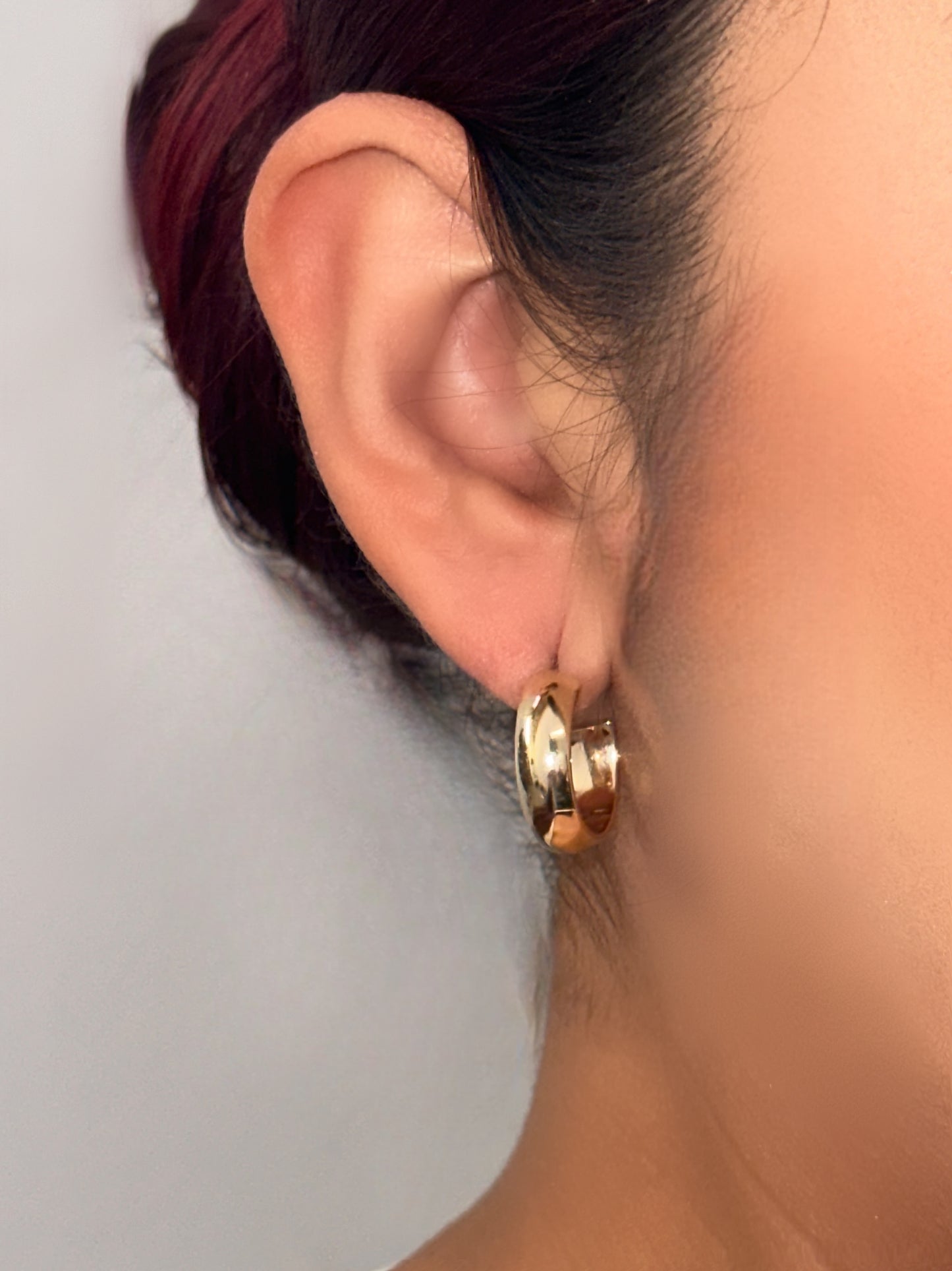 Auburn Gold Hoop Earrings