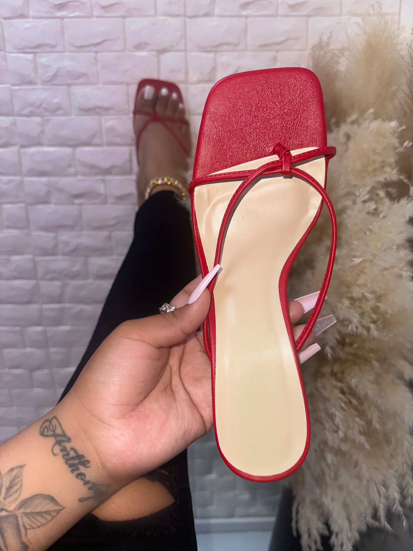 Dexi Heel - Red (Wide Friendly)