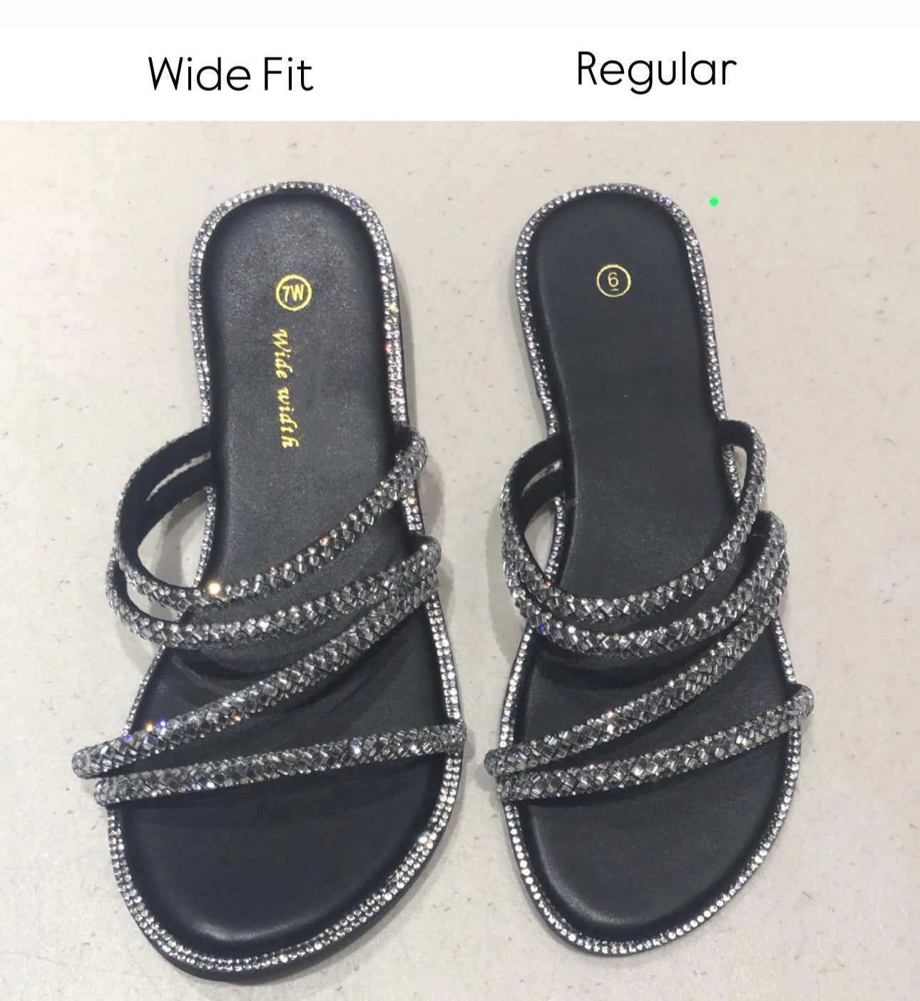 Gabby Sandal - Black (Wide Width)