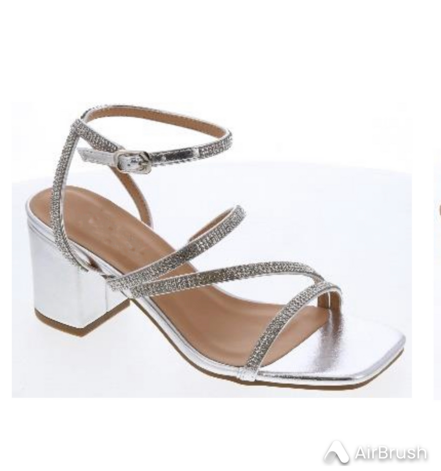 Everly Heel - Silver (Wide Fit)