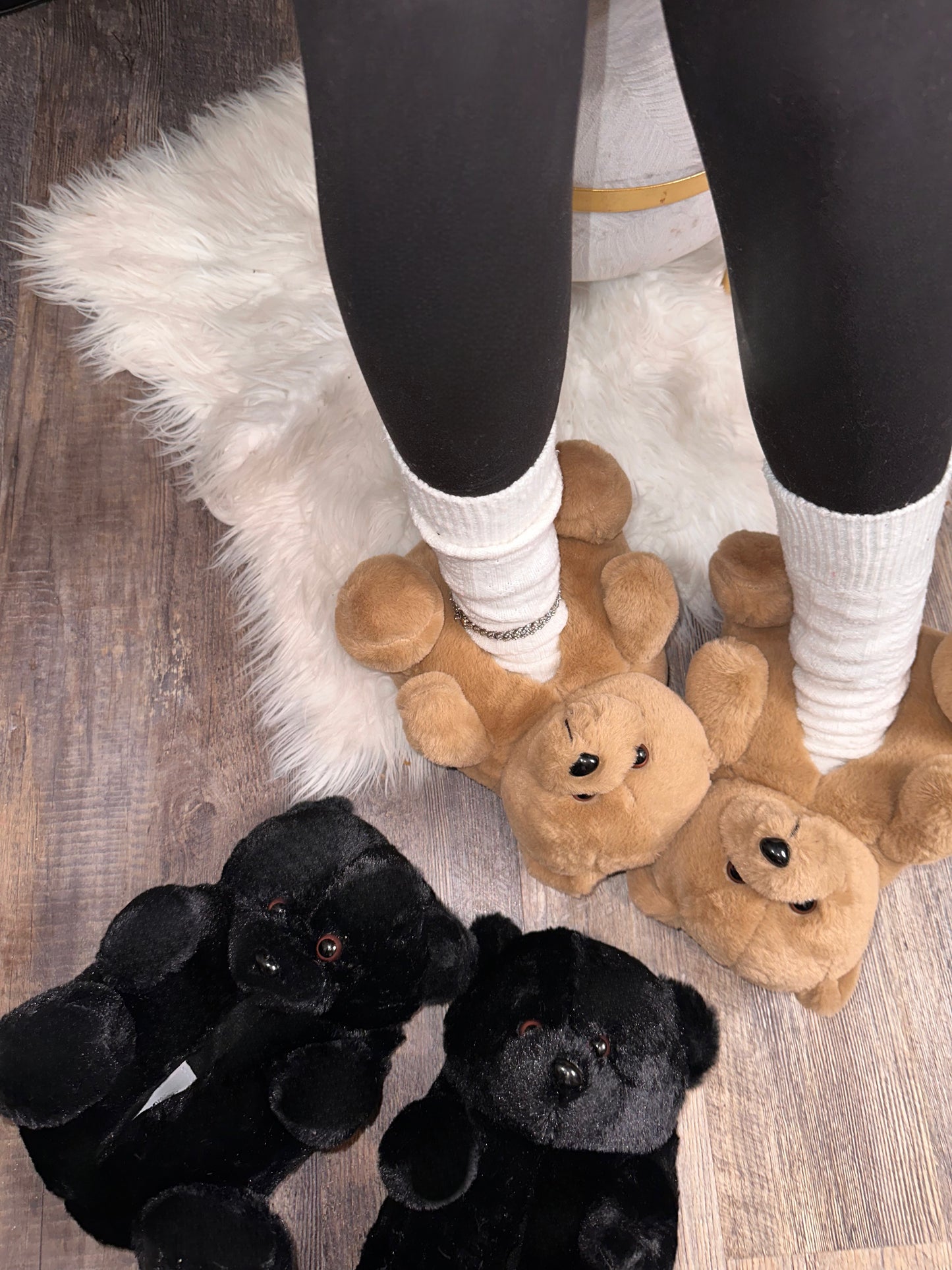 Teddy Slippers - Tan