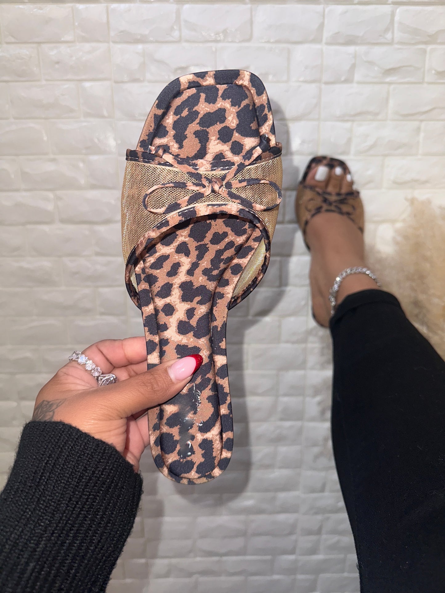 Sandra Heel - Leopard (Wide Friendly)