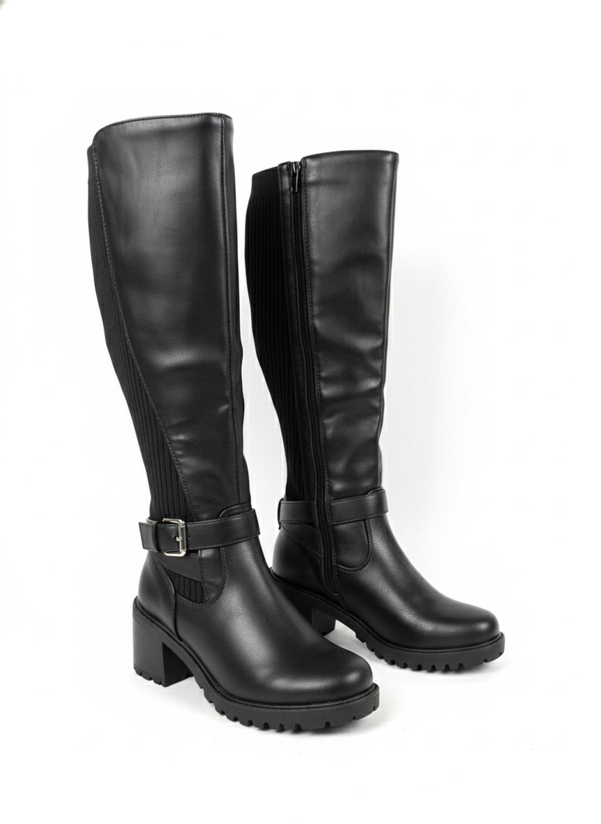 Naomi Boot - Black (Wide Calf Friendly)