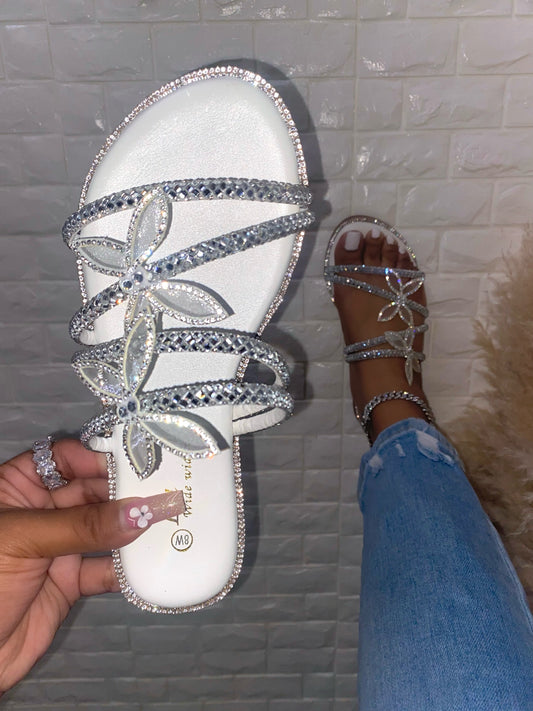 Anisah Sandal - White (Wide Width)