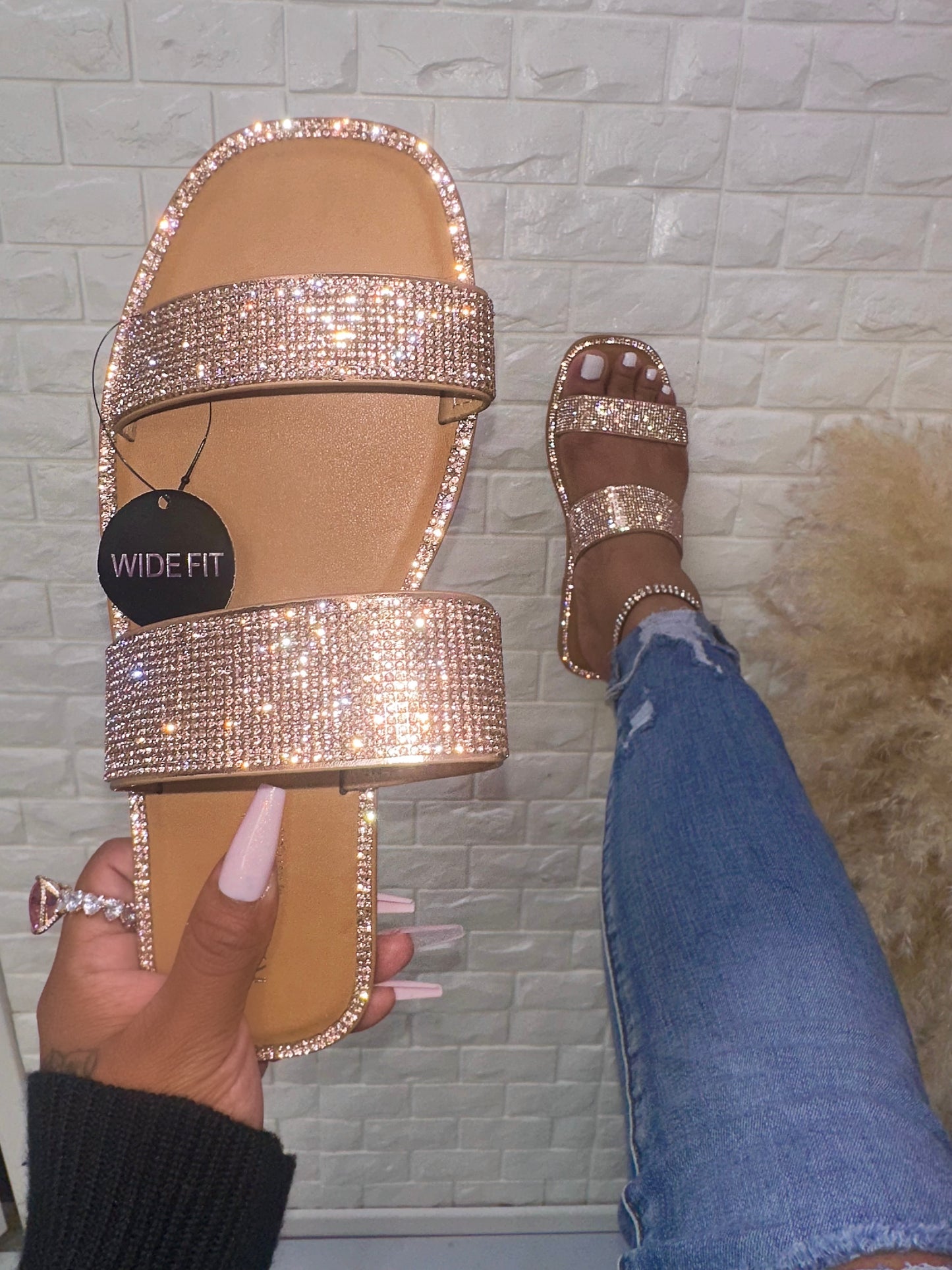 Livi Sandal - Rose Gold (Wide Fit)