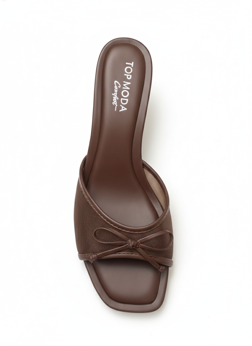 Sandra Heel - Brown (Wide Friendly)