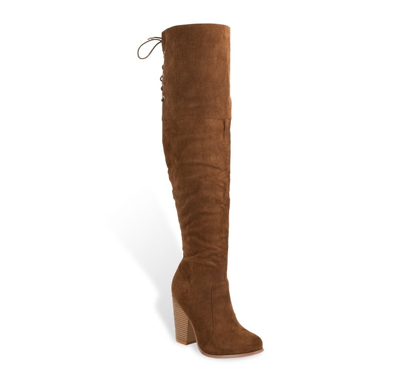 Maxine Boot - Cognac/Suede