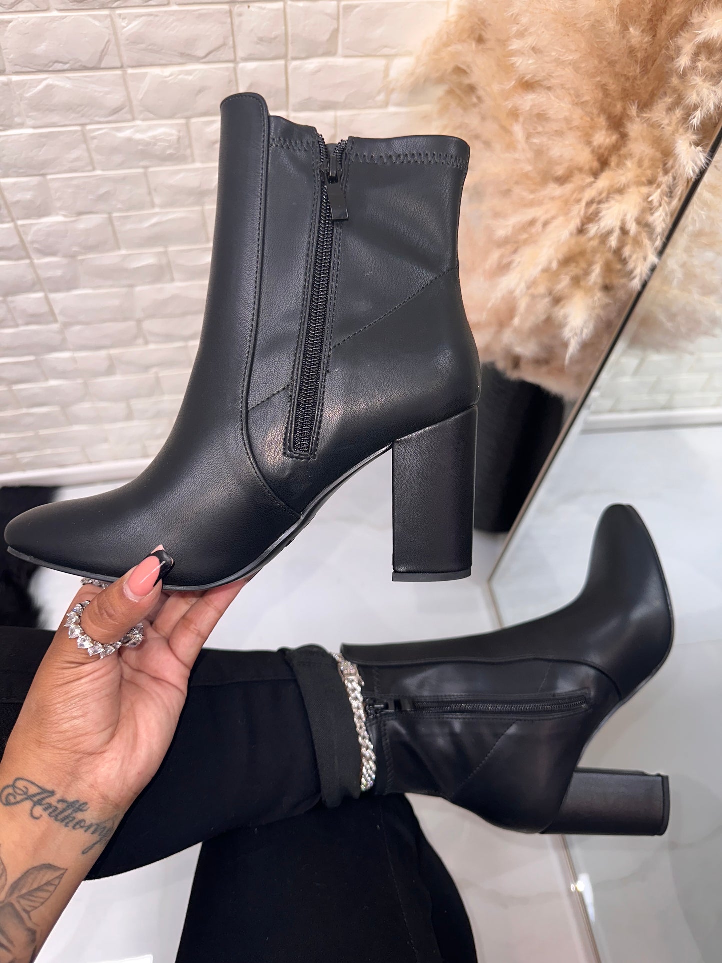 Maddy Boot - Black PU