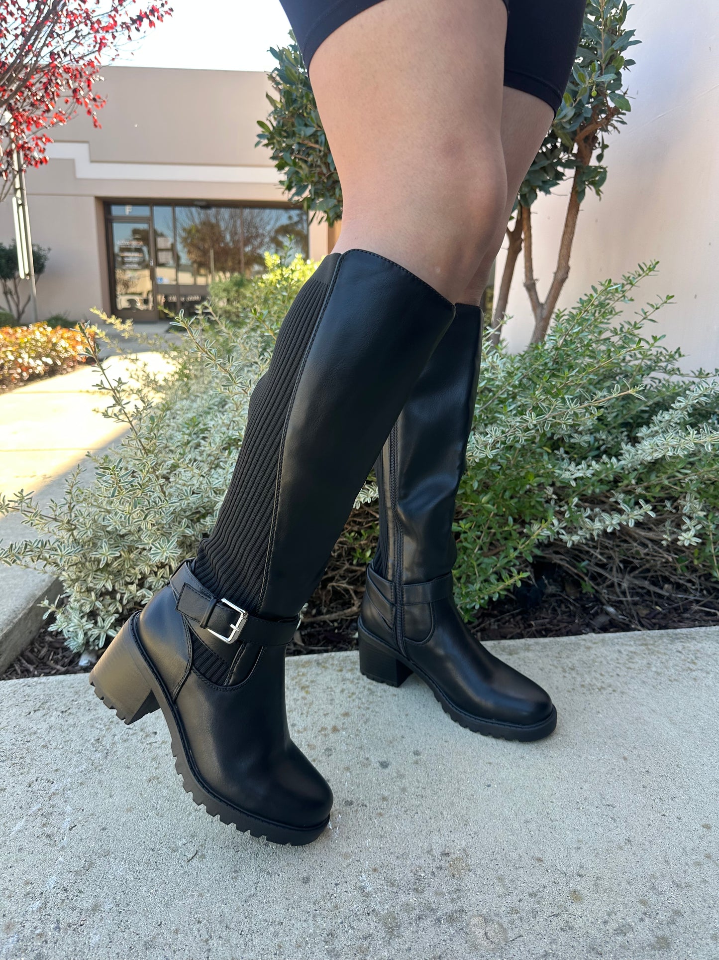 Naomi Boot - Black (Wide Calf Friendly)