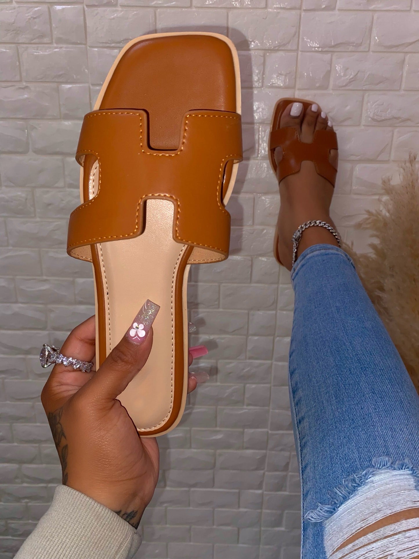 Selena Sandal - Tan (Wide Friendly)