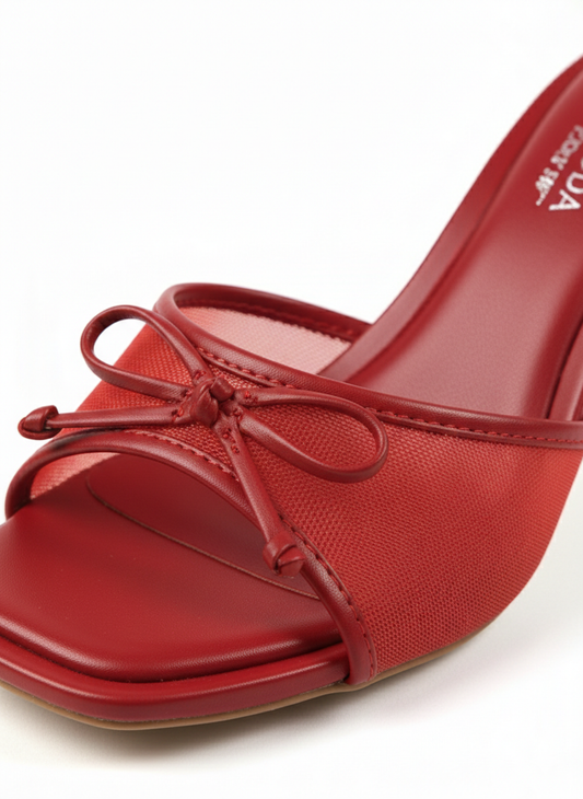 Sandra Heel - Red (Wide Friendly)