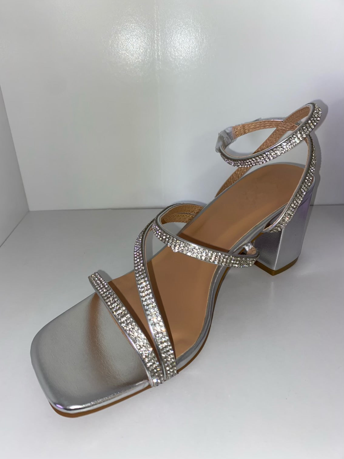 Everly Heel - Silver (Wide Fit)