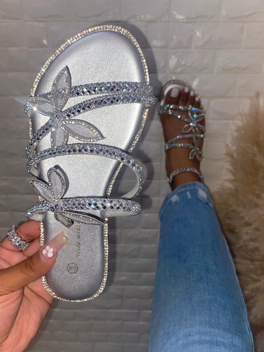 Anisah Sandal - Silver (Wide Width)