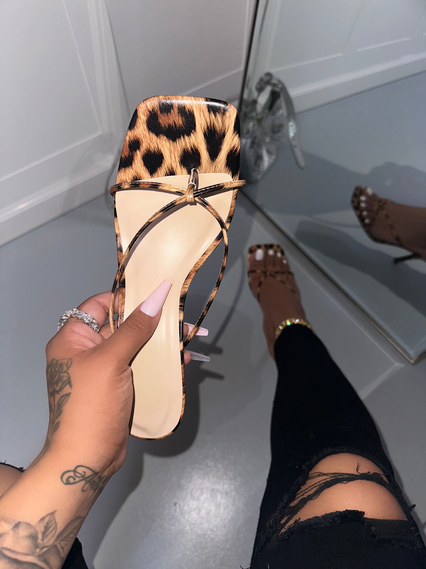 Dexi Heel - Leopard (Wide Friendly)