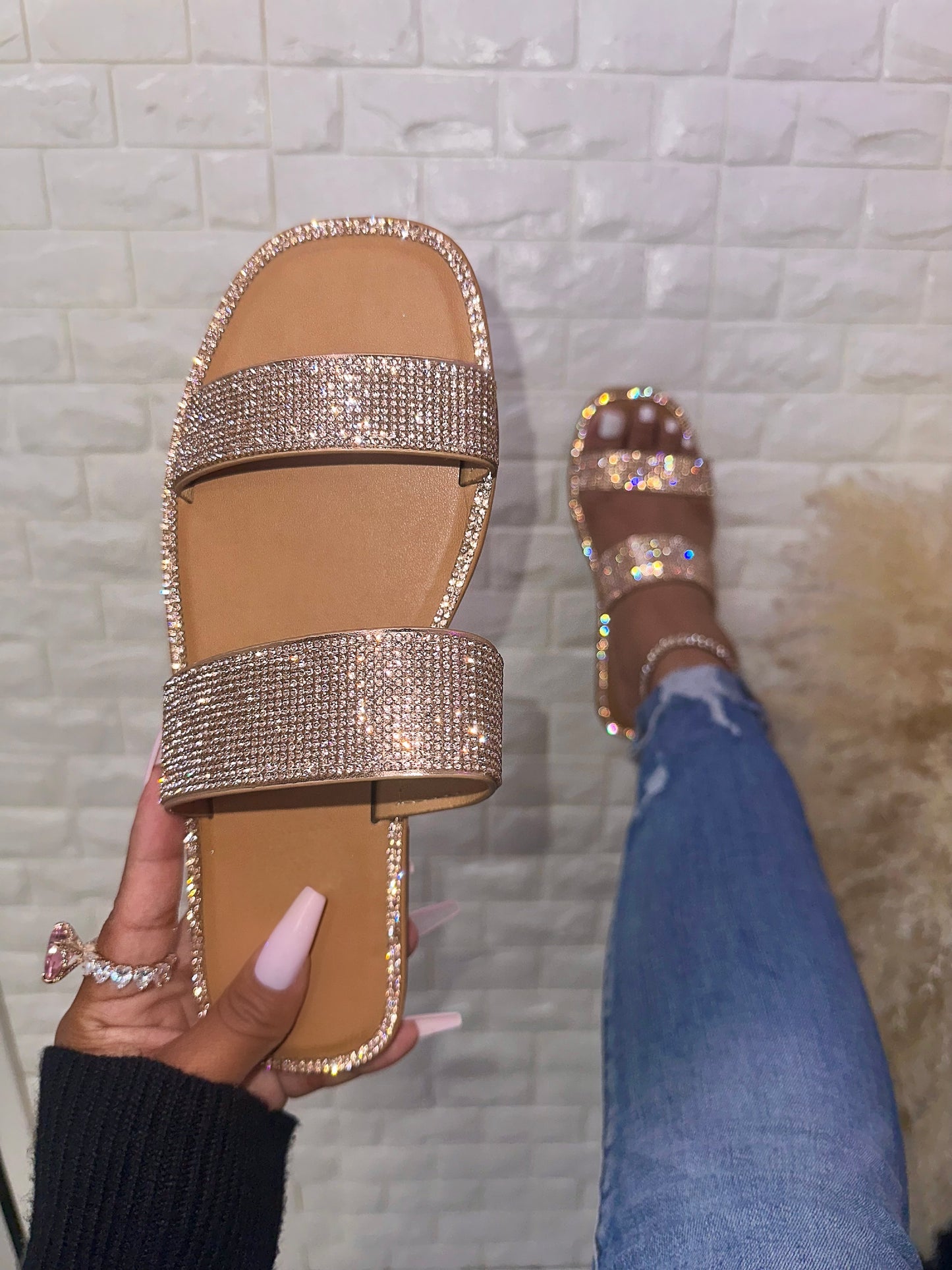Livi Sandal - Rose Gold (Wide Fit)