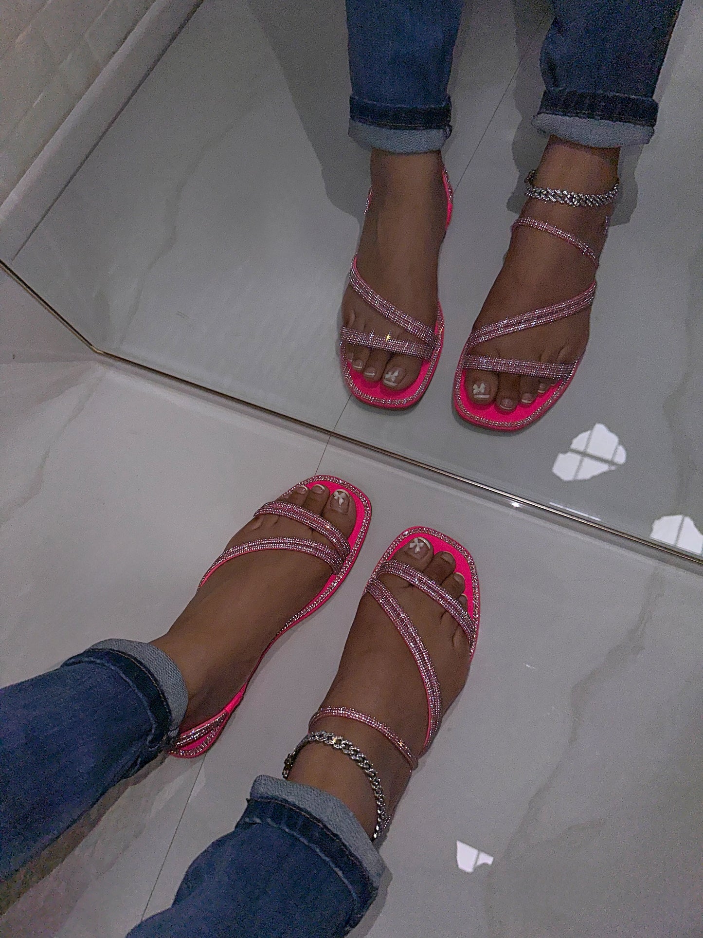 Mia Sandal - Hot Pink