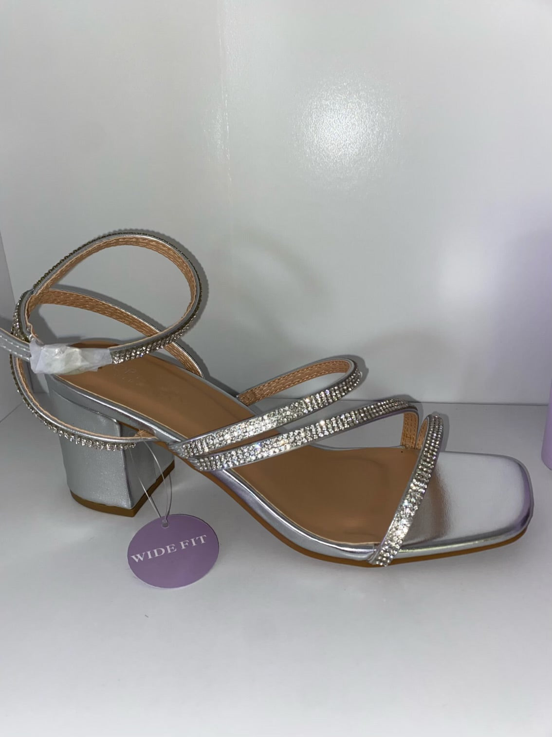 Everly Heel - Silver (Wide Fit)