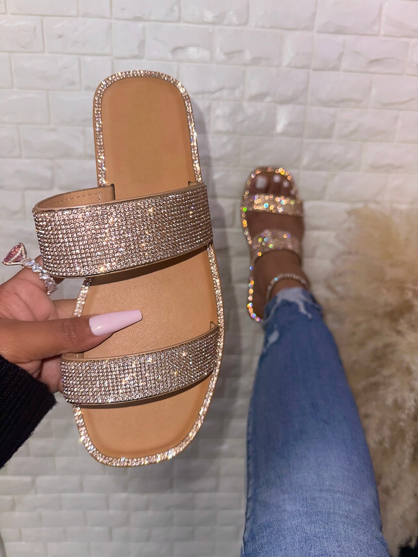 Livi Sandal - Rose Gold (Wide Fit)