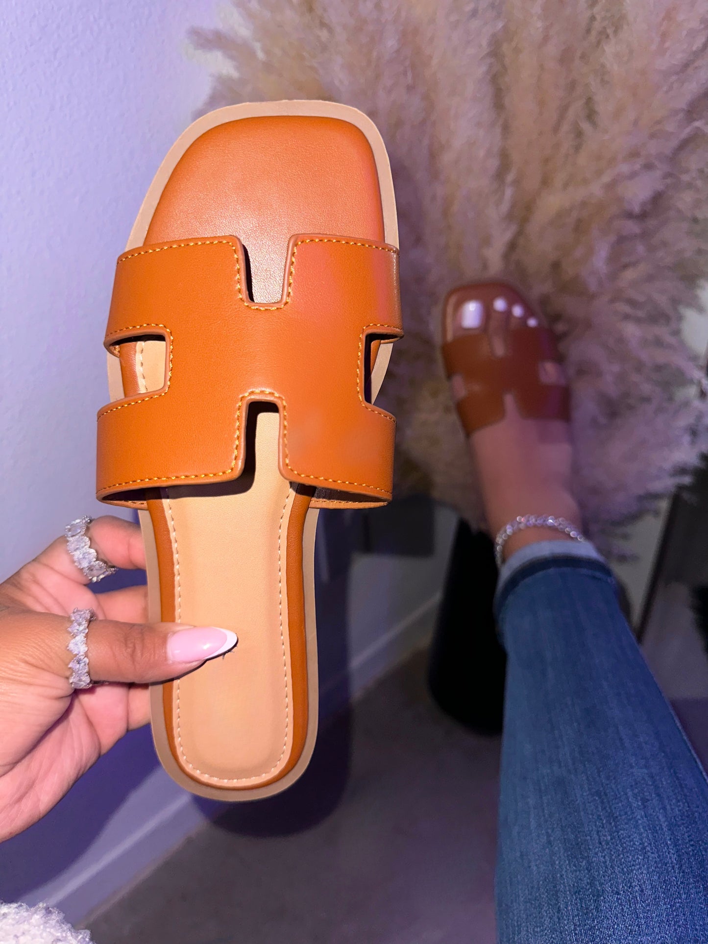 Selena Sandal - Tan (Wide Friendly)