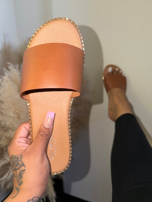 Amirah Sandal - Tan (Wide Fit)