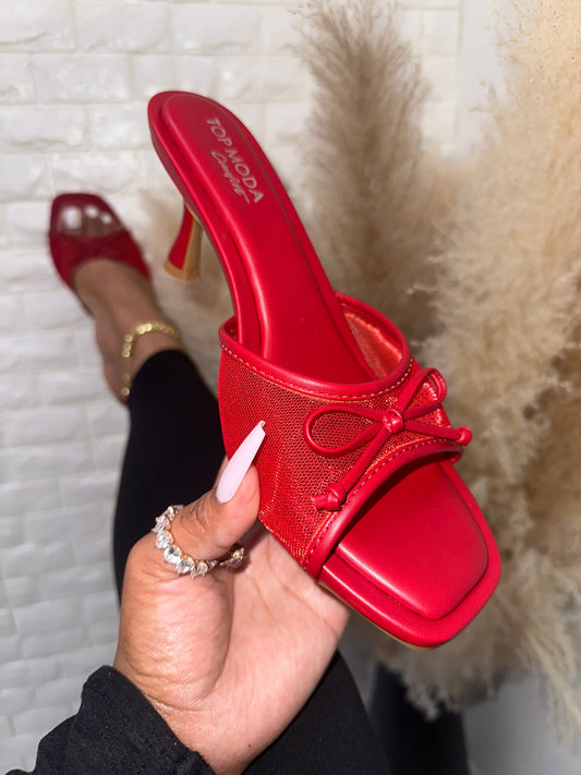 Sandra Heel - Red (Wide Friendly)