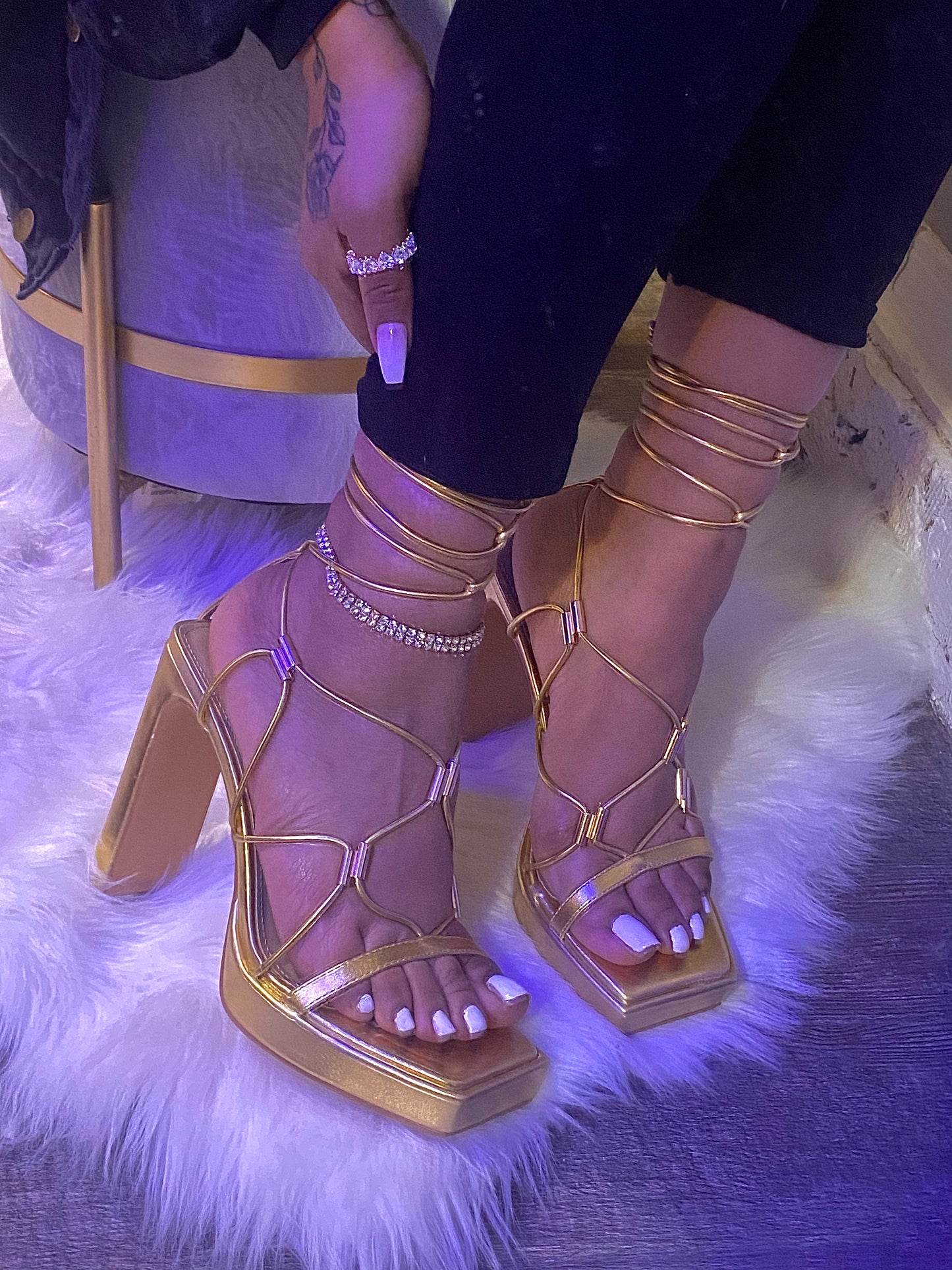 Brixton Heel - Gold (Wide Friendly)