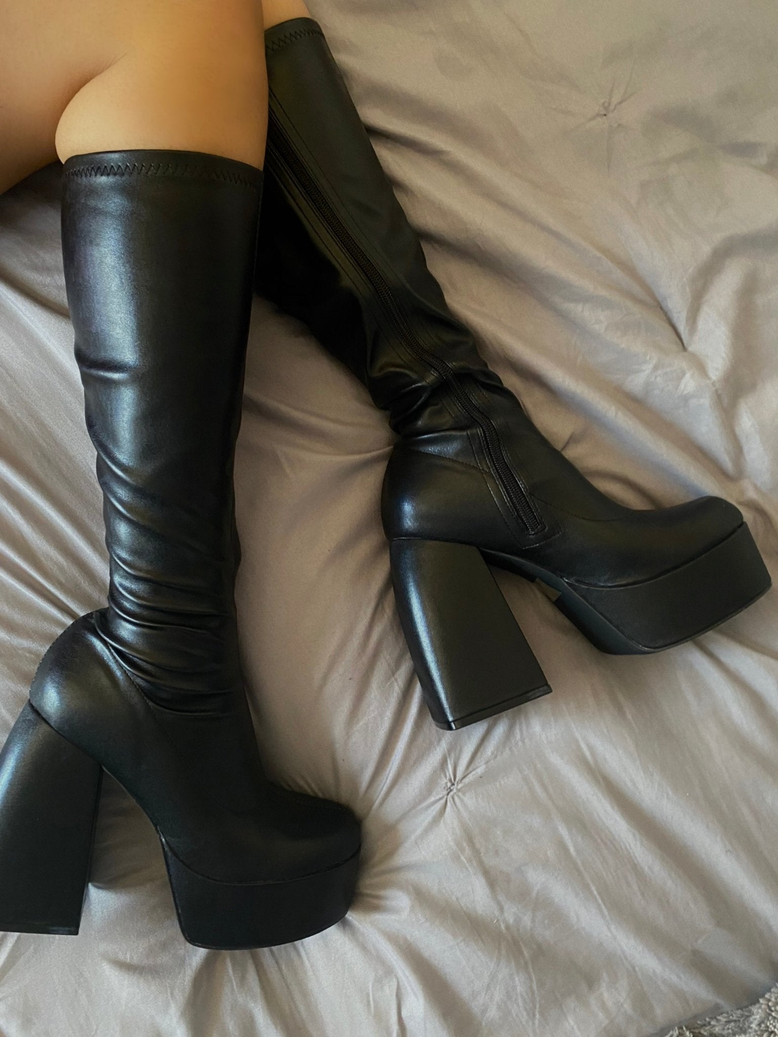 Sukki Boot - Black PU - ShopShoeHaul