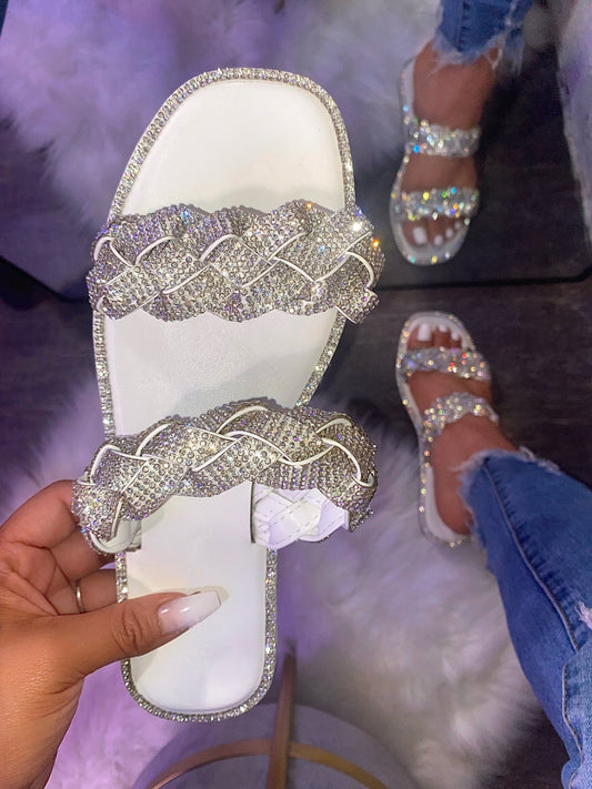 Tamara Sandal - White (Wide) - ShopShoeHaul